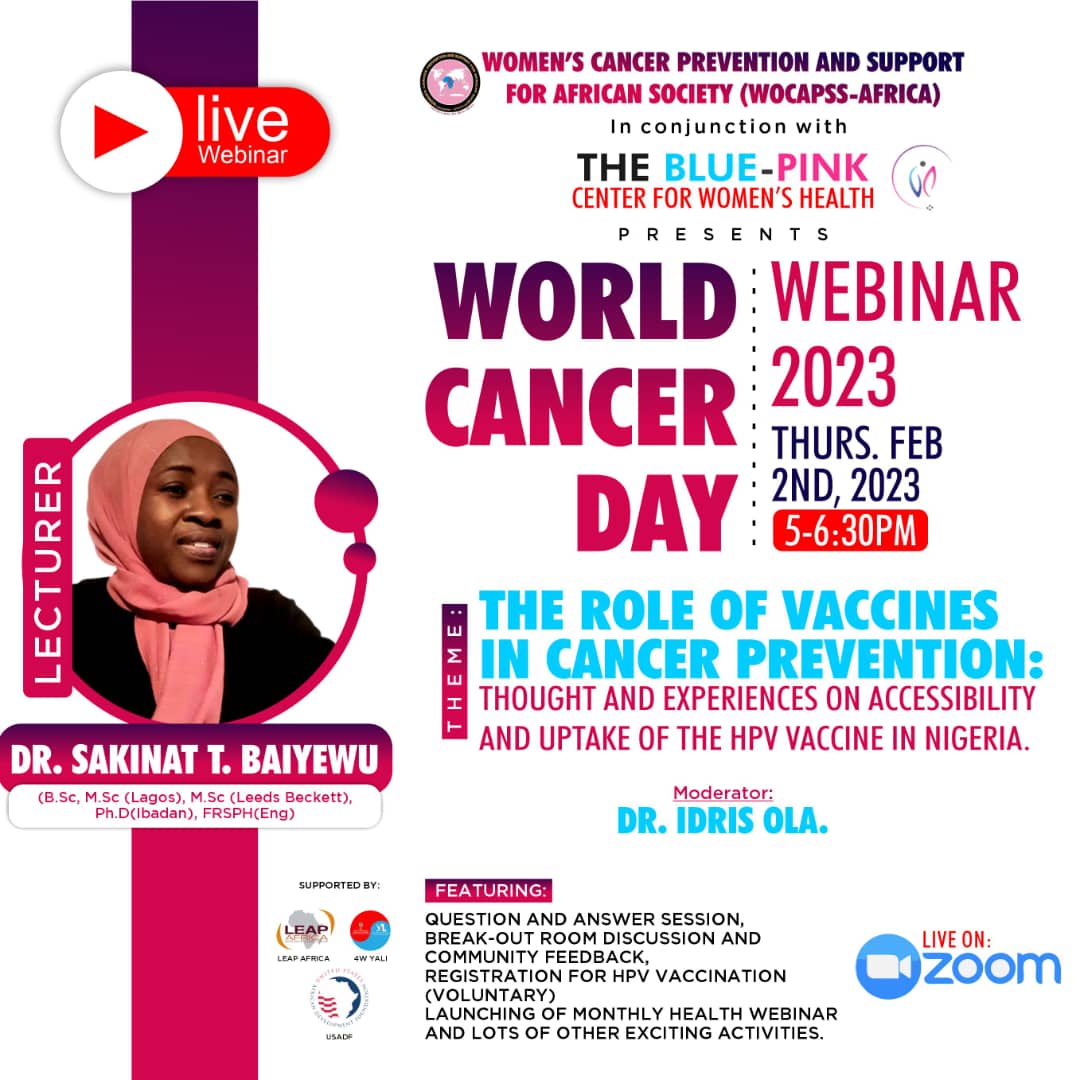 It’s World Cancer Day 2023! The Blue-Pink Center partners with the Women’s Cancer Prevention and Support for African Society (WOCAPSS-Africa).